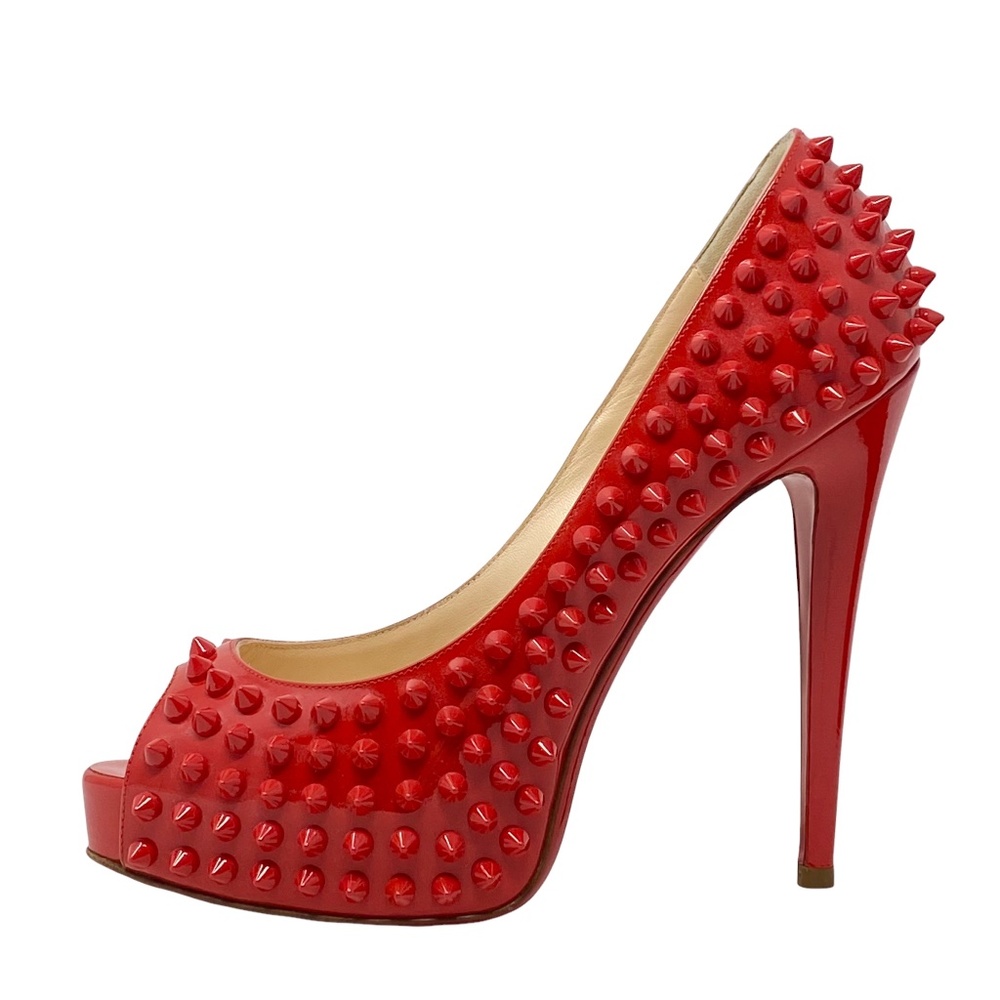 Christian Louboutin Patent Spike Vendome Pumps 120 mm Size 37